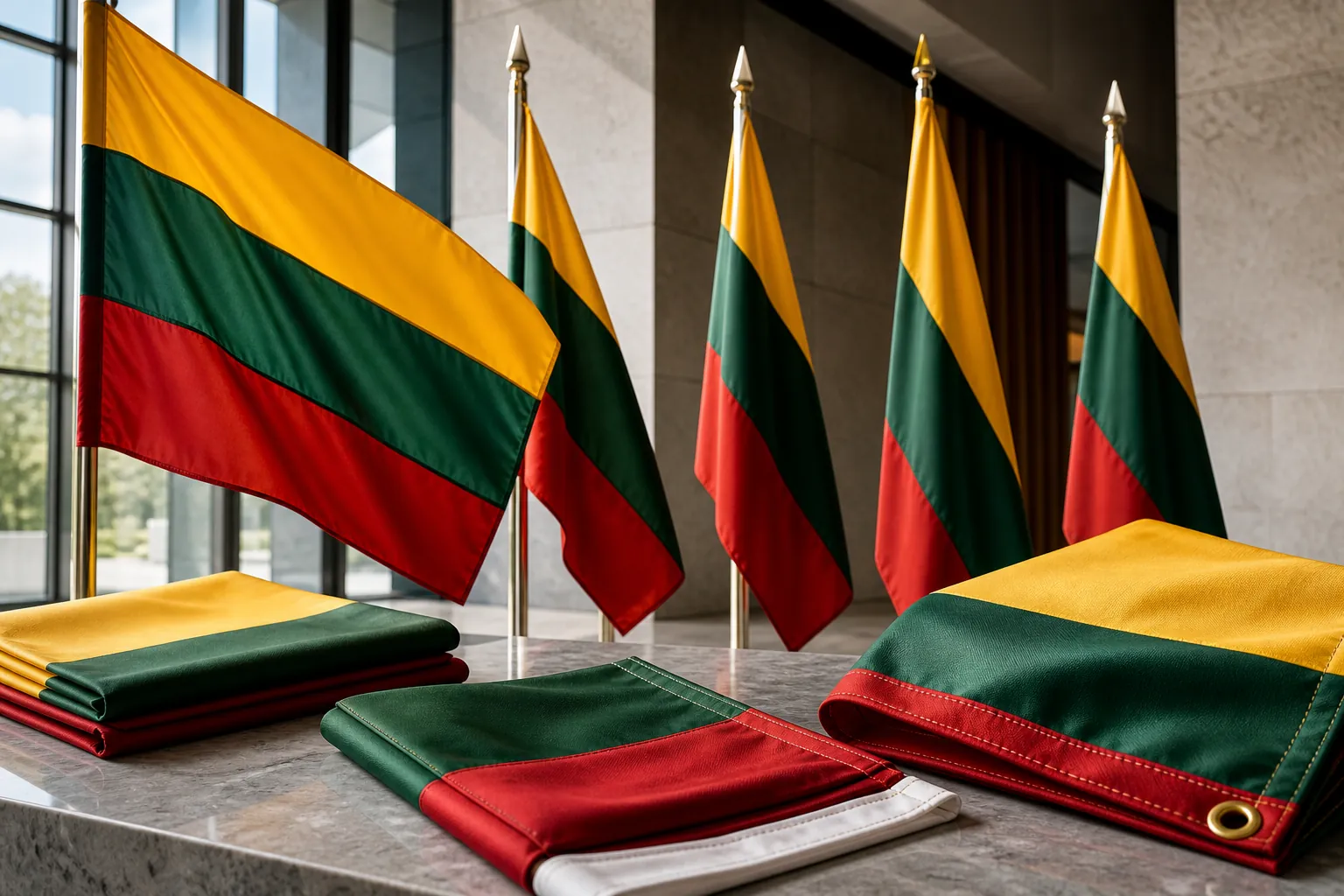 Lithuanian flags and finished flag products
